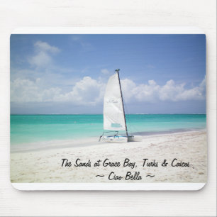 Turks e Caicos Mousepad As areias na Baía Grace