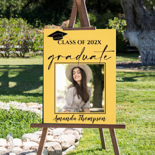 Turma De 2026 Anúncio De Graduado Com Foto Amarela