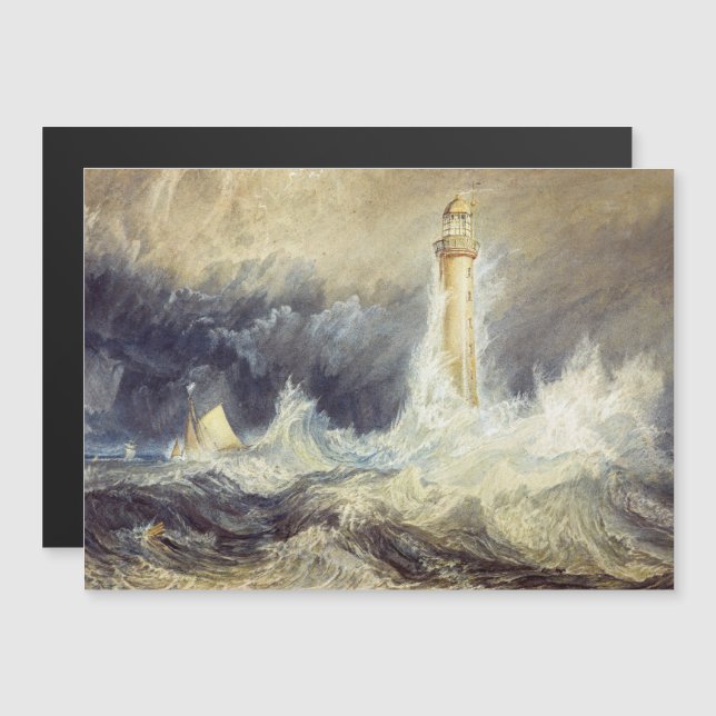 Turner - Farol de Bell Rock Cartão Magnético (Frente/Verso)