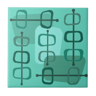 Turquesa Abstrato Art Hollow Rocks 1950