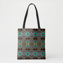 Turquesa Abstrato Tribal Bolsa