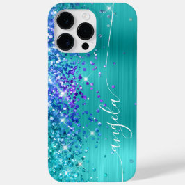 Turquesa Azul e Roxo Glittery Glam Assinatura