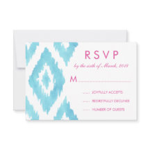 Turquesa Azul Ikat RSVP