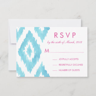 Turquesa Azul Ikat RSVP