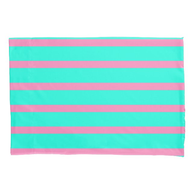 Turquesa Azul-Verde-Cor-De-Pastel E Estrias Rosa (Frente)