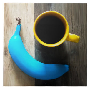 Turquesa Banana e Mug de Café Amarelo - Pop