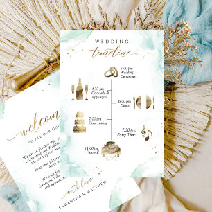 Turquesa, Boas-vindas ao Casamento Verde e Cartão
