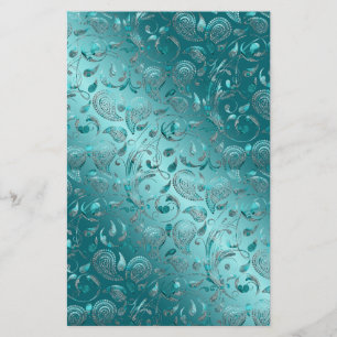 Turquesa brilhante de Paisley