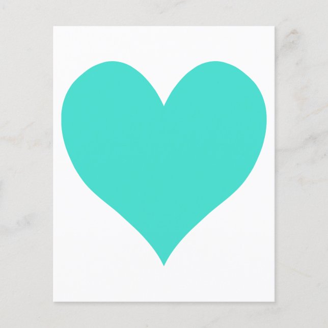Turquesa Cute Heart (Frente)