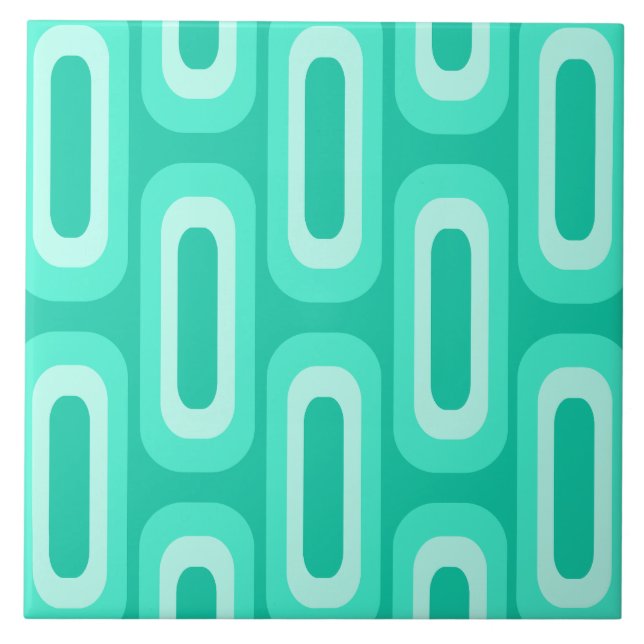 Turquesa das Formas Geométricas do Século Médio (Frente)