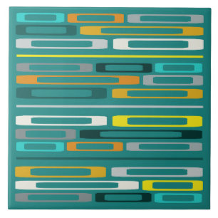 Turquesa das rochas planas retrô-meio século