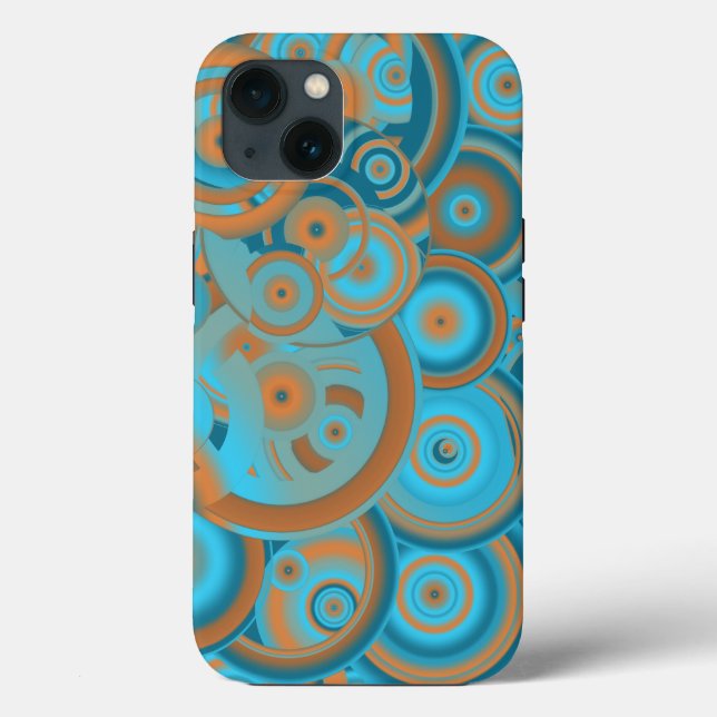 Turquesa de ferrugem laranja com gradiente de círc (Verso)