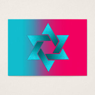 Turquesa de Mitzvah do bastão e estrela de David