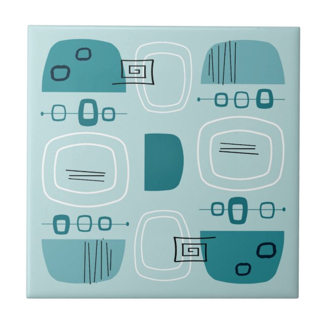 Turquesa de Pedras Modernas do Século Médio (Frente)