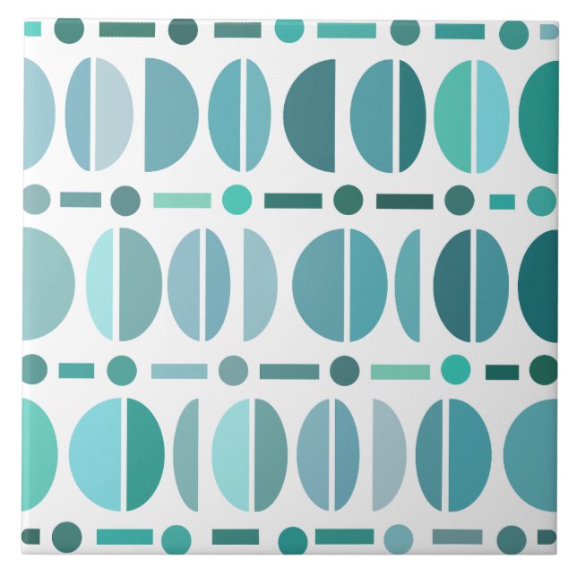 Turquesa do padrão Boho Retro Bowls (Frente)