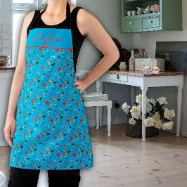 Turquesa do padrão das flores silvestres Impressão