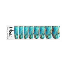Turquesa Dourada Vein Minx Nail Art
