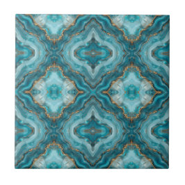 Turquesa e agitação Dourada