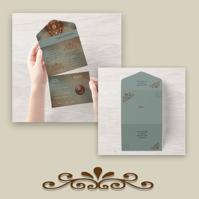 Turquesa e Brown Western (Criador carregado)