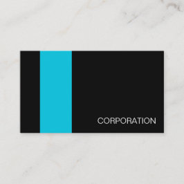 Turquesa e cartão de visita moderno preto listrado