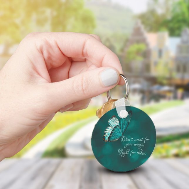 Turquesa e Chaveiro de borboletas pretas (Criador carregado)