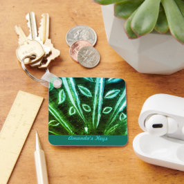 Turquesa E Chaveiro Verde