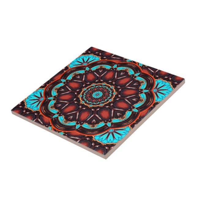Turquesa e Kaleidoscópio de Aparência de Madeira (Lateral)