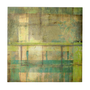 Turquesa e pintura Abstrato verde