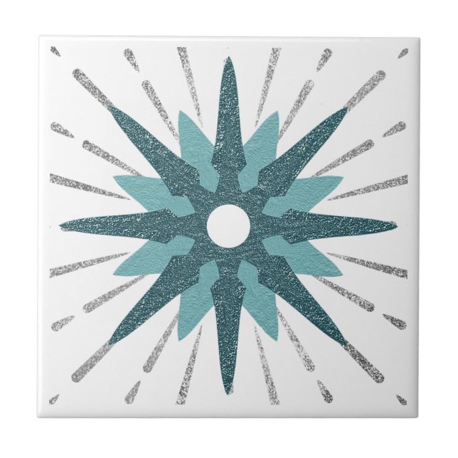 Turquesa e Silver Starburst (Frente)
