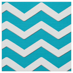 Turquesa e tecido branco de Chevron ou SUA COR