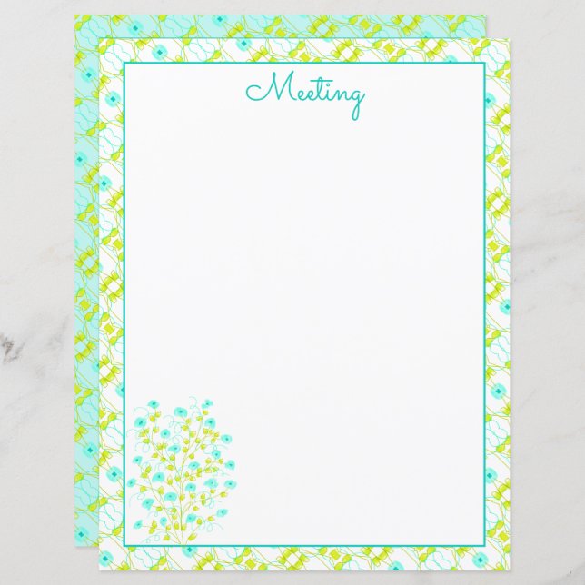 Turquesa E Verde limão (Frente/Verso)