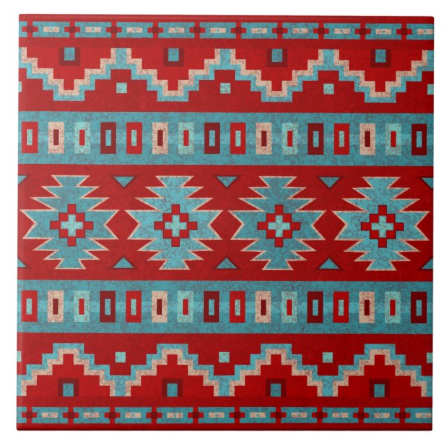 Turquesa e Vermelho das Mesas do Sudoeste (Frente)