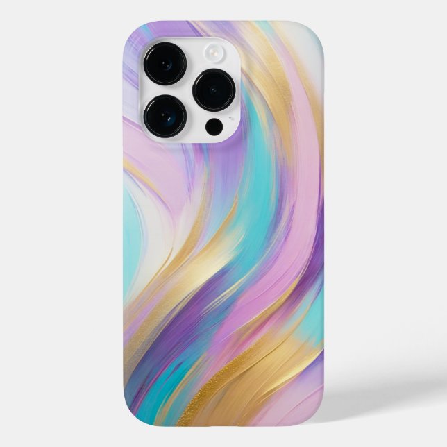 Turquesa Lilíaca Rosa abstrato Dourada (Verso)