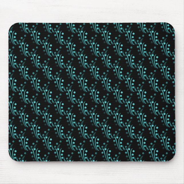 Turquesa Luxuriosa Glam Mousepad (Frente)