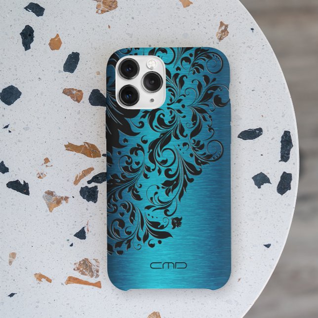 Turquesa Metálica Bruta de Alumínio Preto Lace 2 C (Criador carregado)