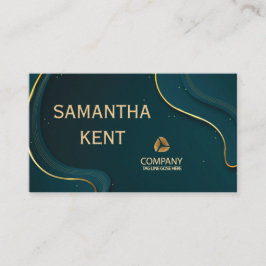 Turquesa Moderna Profissional e Cartão de visita D