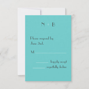 Turquesa moderna RSVP