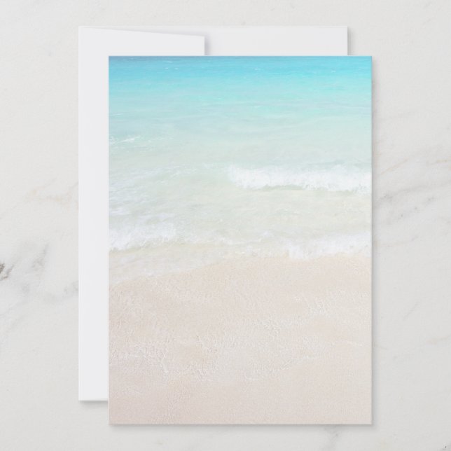 Turquesa Ocean Beach Sand Background Paper (Frente)