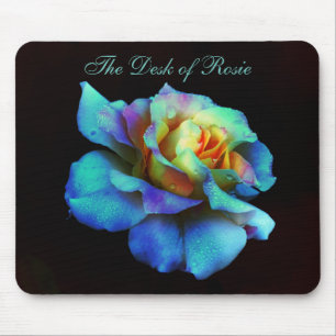 Turquesa Pastel Rainbow Rosa Mousepad