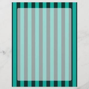 Turquesa Peacock Vertical Stripes