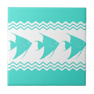 Turquesa White Costeira Belga Stripes