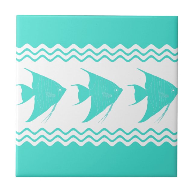 Turquesa White Costeira Belga Stripes (Frente)