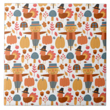 Turquia e Espantalho Padrão de Ação de Graças