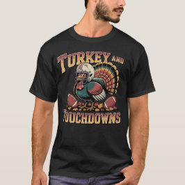 Turquia e touchdowns Camiseta Engraçada de Futebol