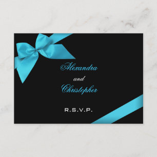 Turquise Ribbon Wedding RSVP