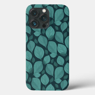 Turquoise Basil Deixa Padrões De Plantas Herbáce