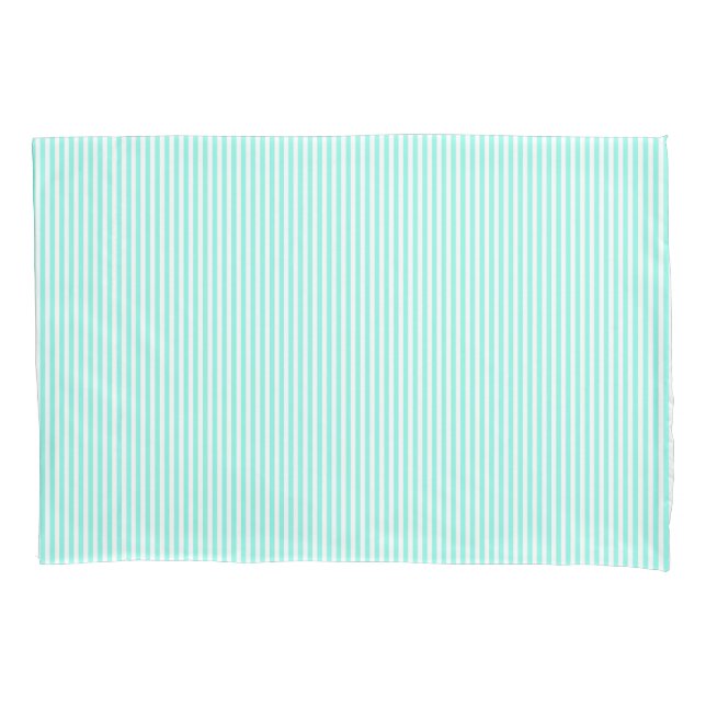 Turquoise Blue Stripes Coastal (Frente)