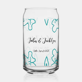 Turquoise blue wedding couple name date flstylish 