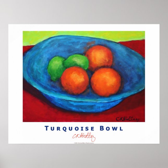 Turquoise Bowl Poster (Frente)