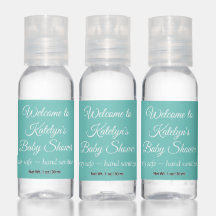 Turquoise Chá de fraldas Hand Sanitizer